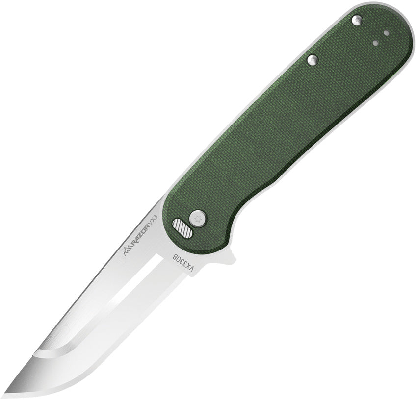 Razor VX3 Linerlock A/O Green VX330B-C