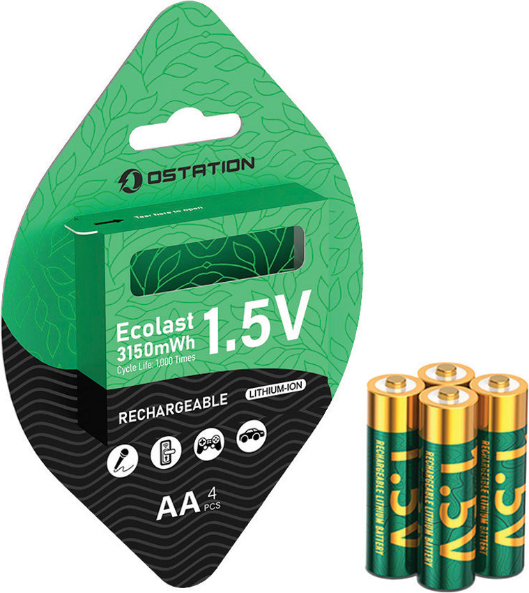 Ecolast Li-ion AA Batteries OSTATIONAAB