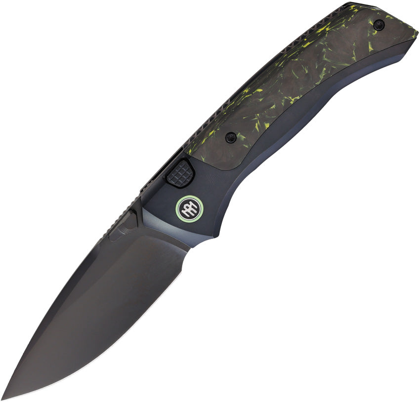 Steed Button Framelock Yel CF RTWS-BH