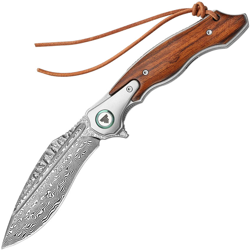 Lepus-01 Linerlock Damascus YZ03-IW-D