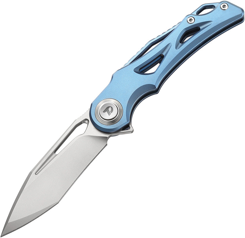 Button Lock Blue Ti