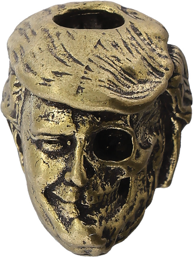 Trump Head/Skull Brass Bead