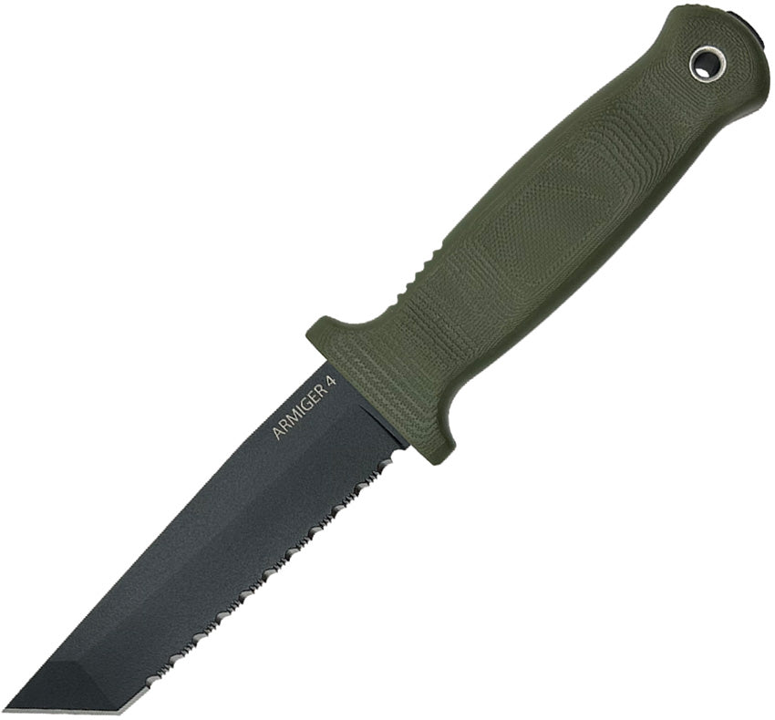 Armiger 4 Fixed Blade Tanto OD ARM4-80CRV2-OD-TP-SERR