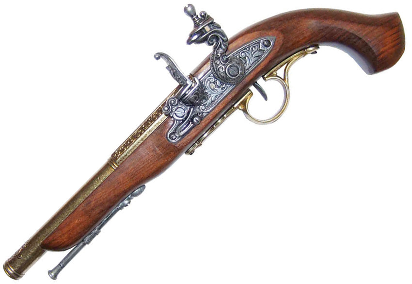 18th Cen Flintlock Pistol Left 22-1129L
