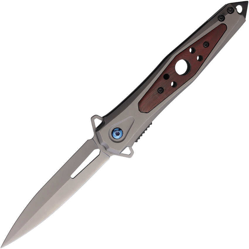 Linerlock A/O Gray/Wood 10-A123WD
