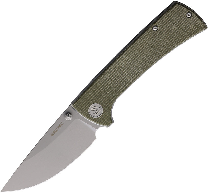 RCK9 Linerlock Green Mic 101SSGN