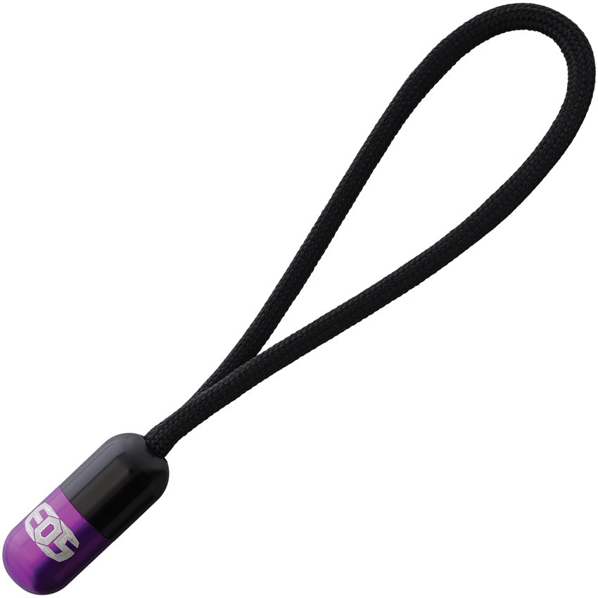 Pill Bead Lanyard Black/Pur PILL BEAD BLK/PUR
