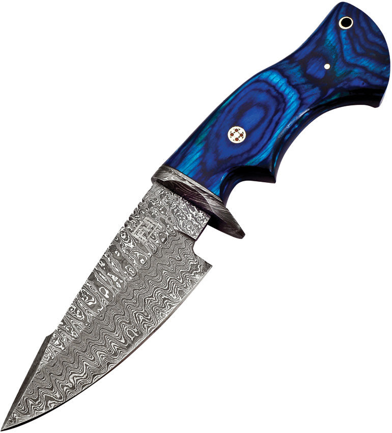 Fixed Blade Damascus Blue MLK-0003