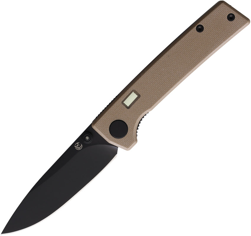 Fermi Linerlock Black/Tan FERMI-DT-G10-Z-D2-XG-ZG