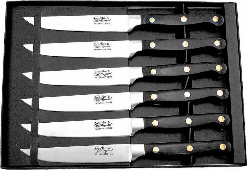 Steak Knife Set Black Wood HRI-009