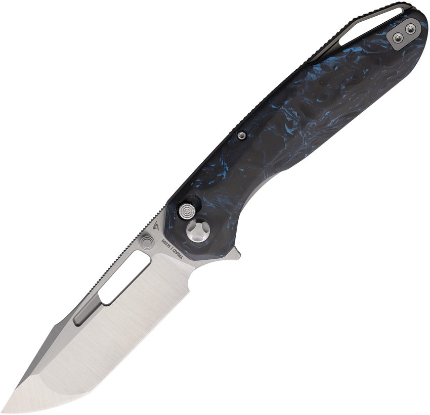 Triad Button Linerlock Blue CF KETM052 TRIAD V3 S