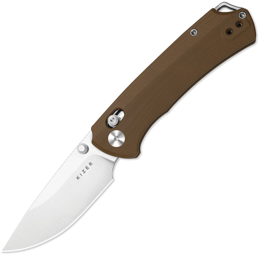 T1 CD Button Lock Brown V34902CA2