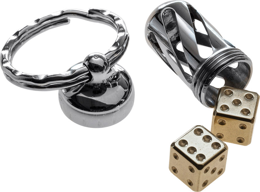 Acorn Dice Set of 2 Brass