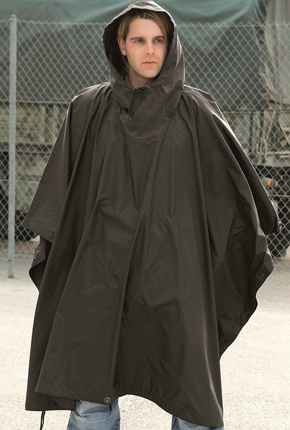 Mil TecBlack Ripstop Poncho 10630002