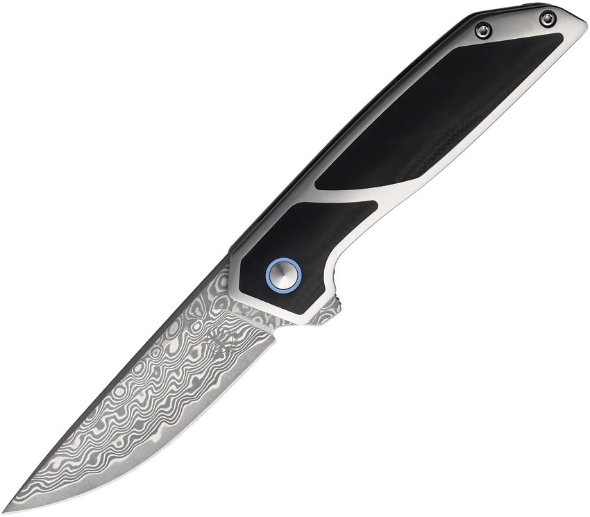 Diamici Linerlock Damascus DIAMICI DAMASCUS BLK G10