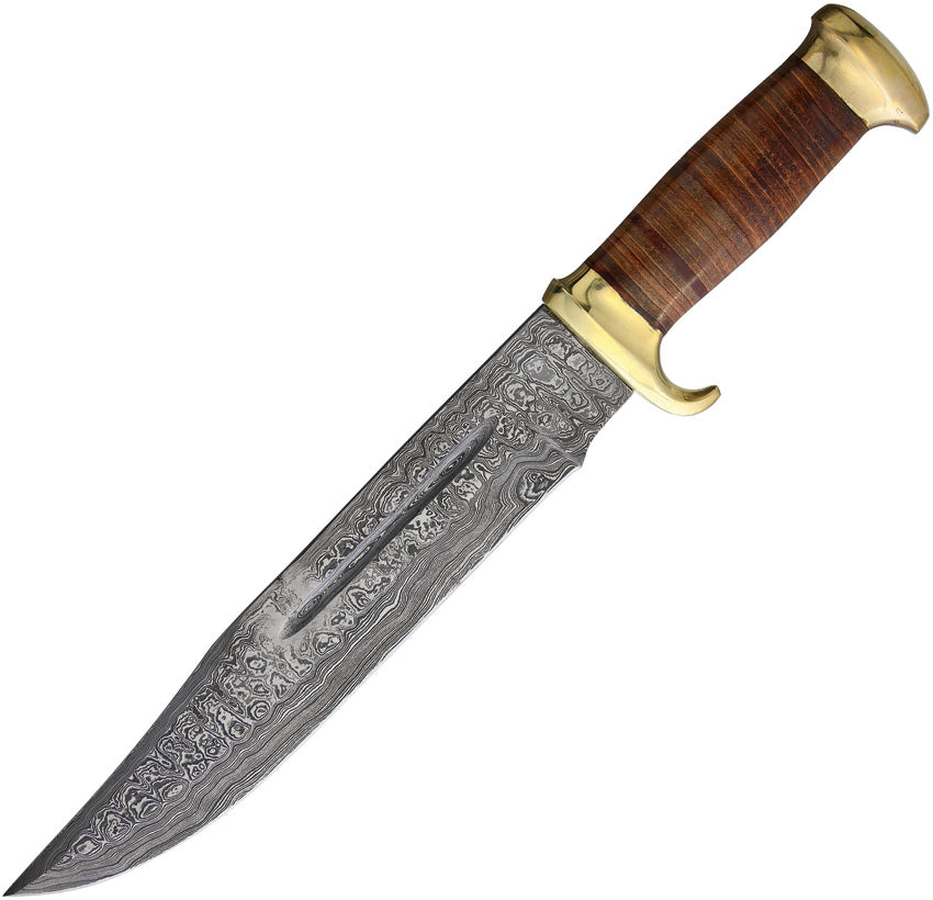Damascus Bowie Stacked Leather WA0045 / MR586
