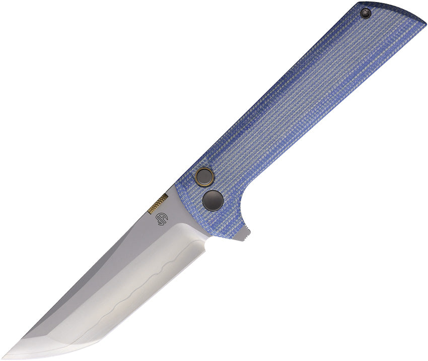 Chop 2 Button Lock Micarta Blu 2406-BLMCT