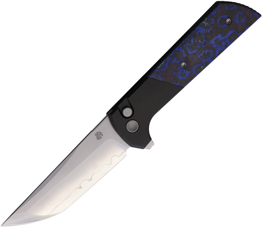 Chop 2 Button Lock CF Blue