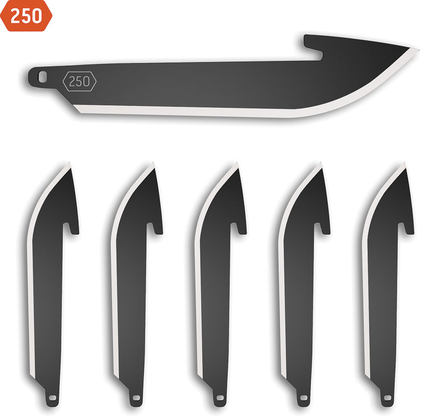 250 Drop Point Blade 6pk Black RR25K-6C