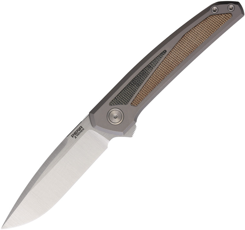 Cobra Framelock Blk/Brn PE75 COBRA BROWN BLACK MICARTA
