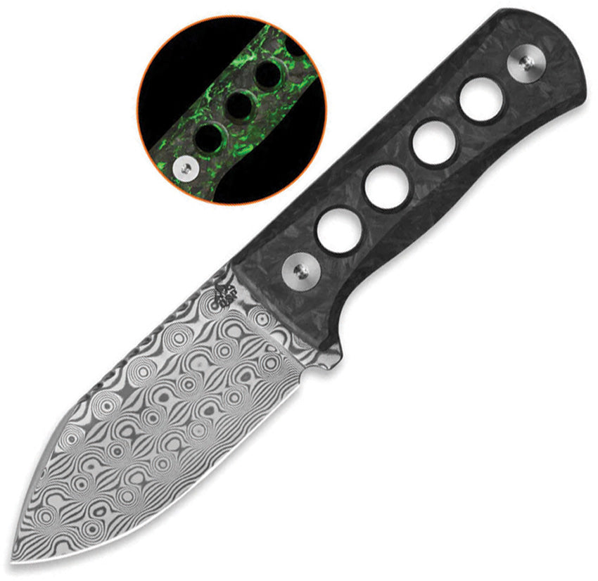 Canary Neck Knife Grn GITD QS141-M