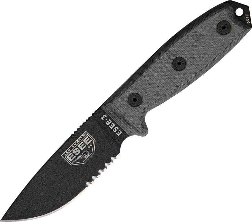 Model 3 Part Serrated ESEE-3SM-B
