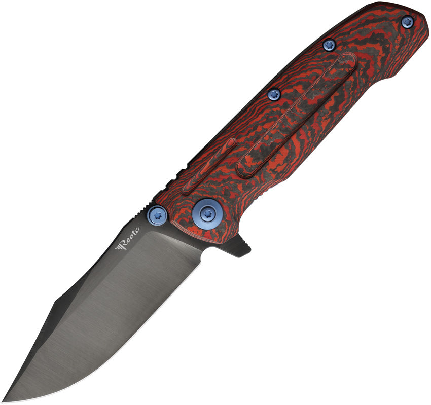 9DV2 Framelock Lava Fat CF REA231 9DV2 FAT CAR LAVA