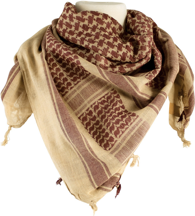 Shemagh Head Wrap Tan/Brown 70-05