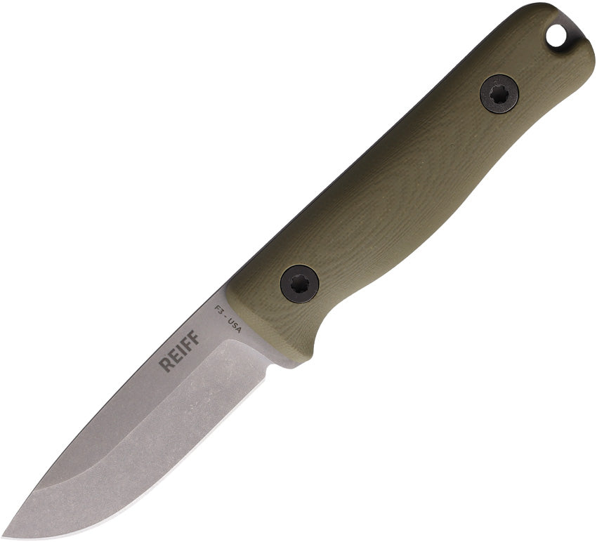 F3 EDC Fixed Blade OD Lthr F3019ODGBRCR