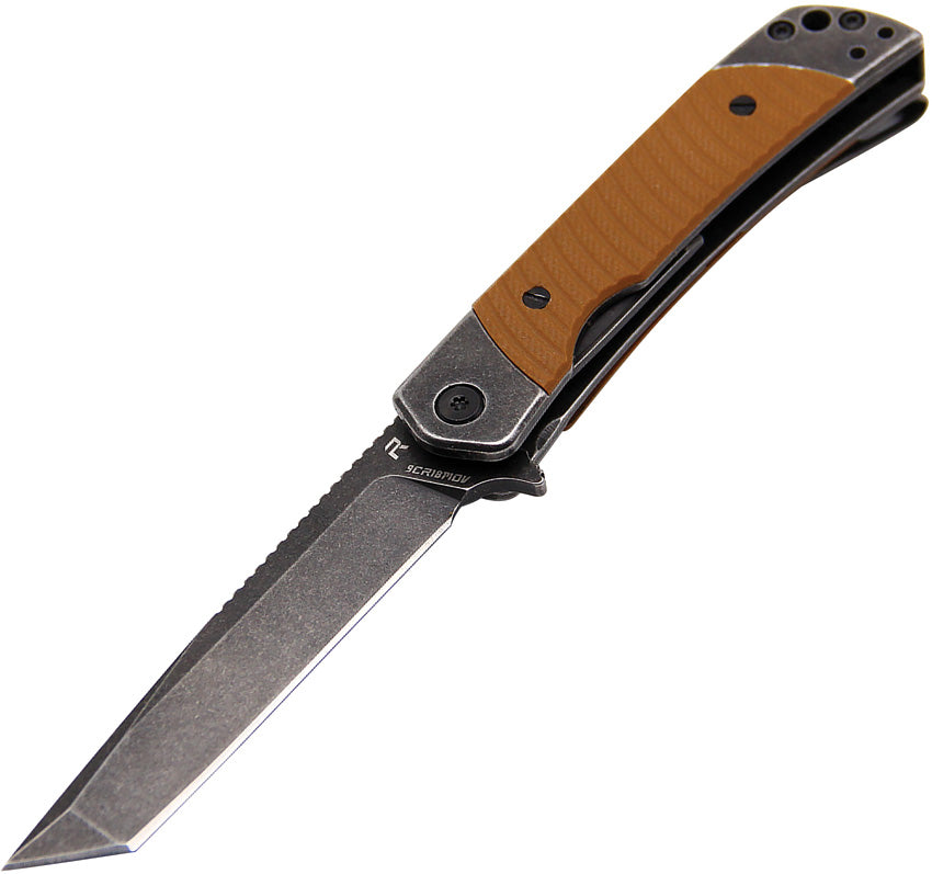 Duo Linerlock Tanto Brown