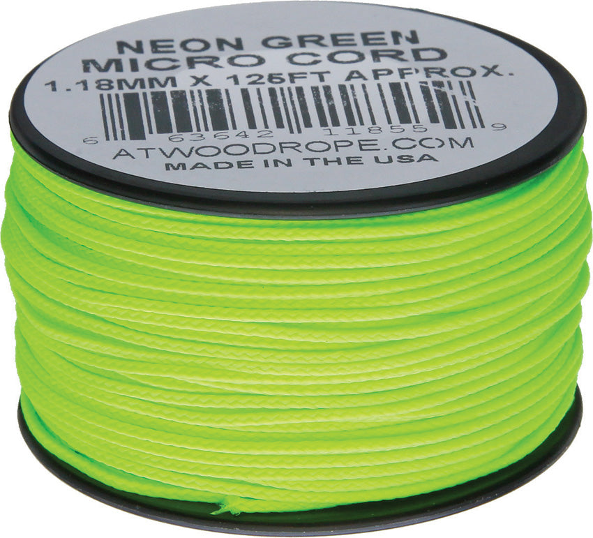 Micro Cord 125ft Neon Green MS18 - NEON GREEN