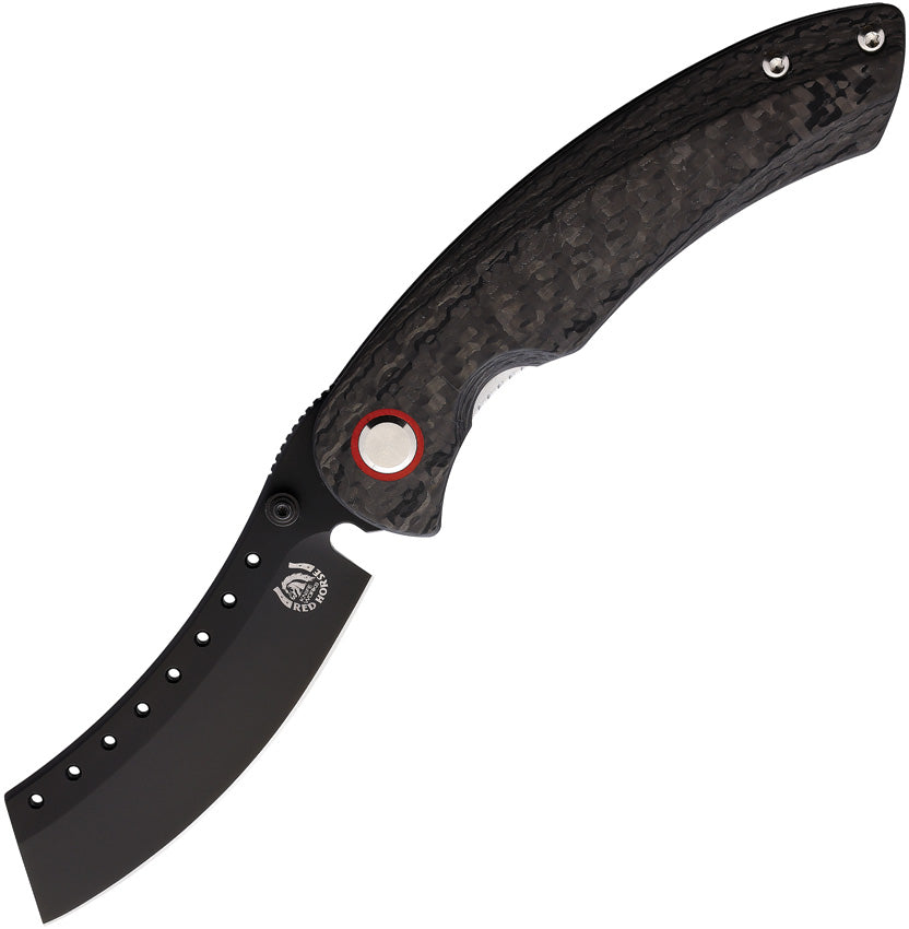 Hell Razor Linerlock Twill RH010 MARBLED CF PVD BLAC