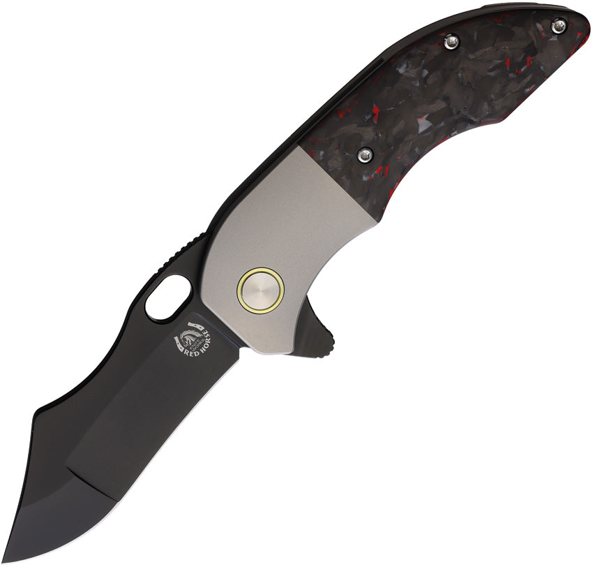 War Pig Framelock RedCF RMCF PVD BLACK
