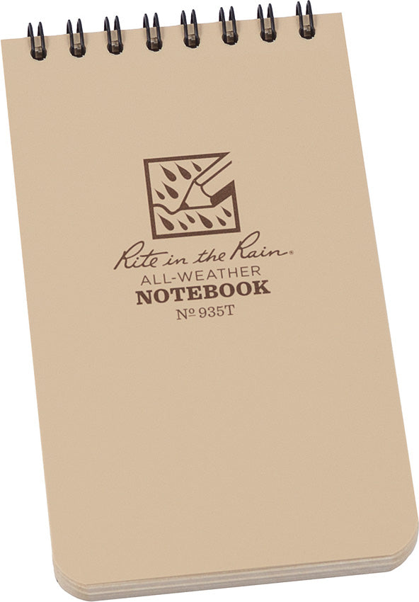 3 x 5 Top Spiral Notebook Tan 935T