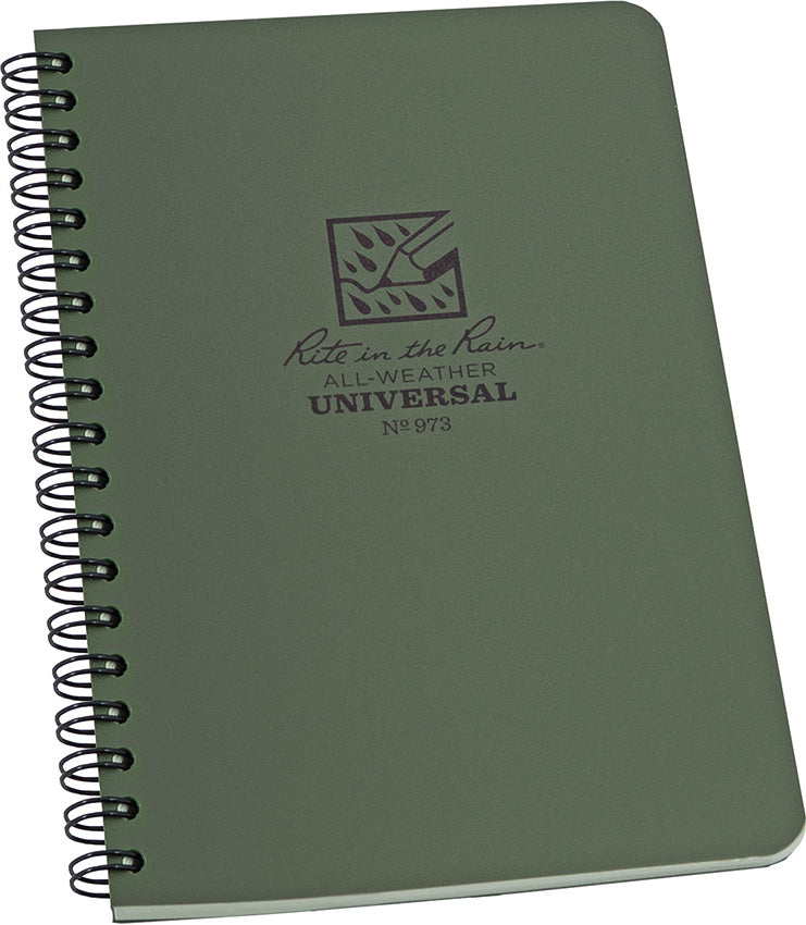 Side Spiral Notebook Green 973