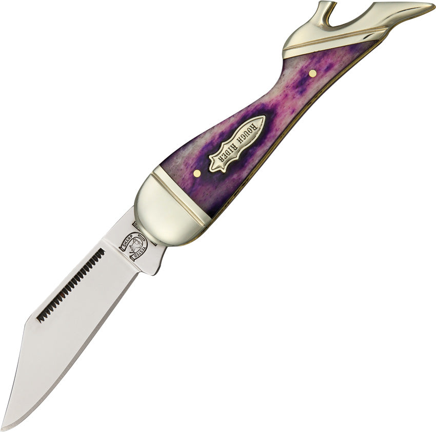 Small Leg Knife Purple KB114 PURPLE SMOOTH BONE