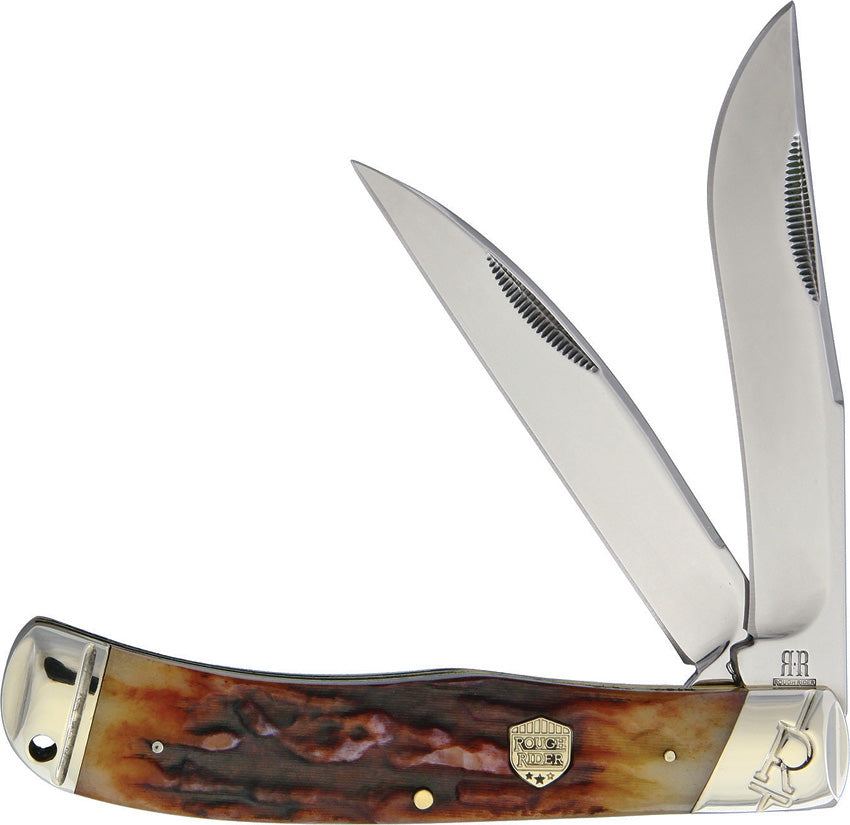 Jumbo Trapper Brown Stag Bone KB283R