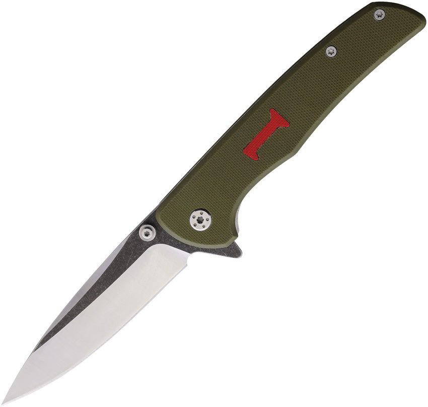1st Infantry Linerlock Grn G10 RR2672 23DAV502