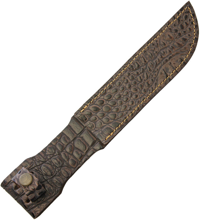 Fixed Blade Belt Sheath Croc STRAIGHT 7" CHOCO;ATE COCO