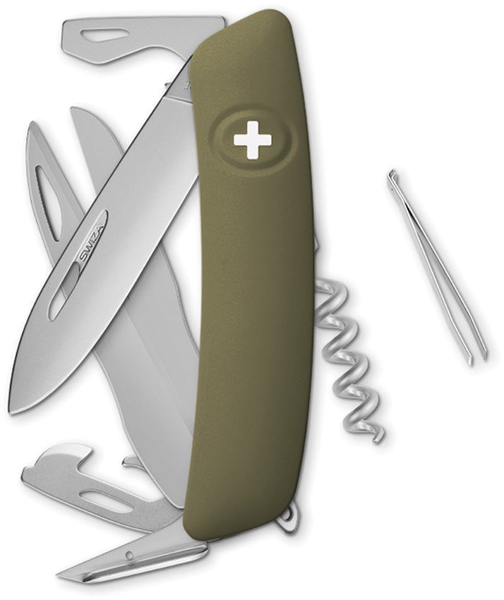 D07 Swiss Pocket Knife Olive