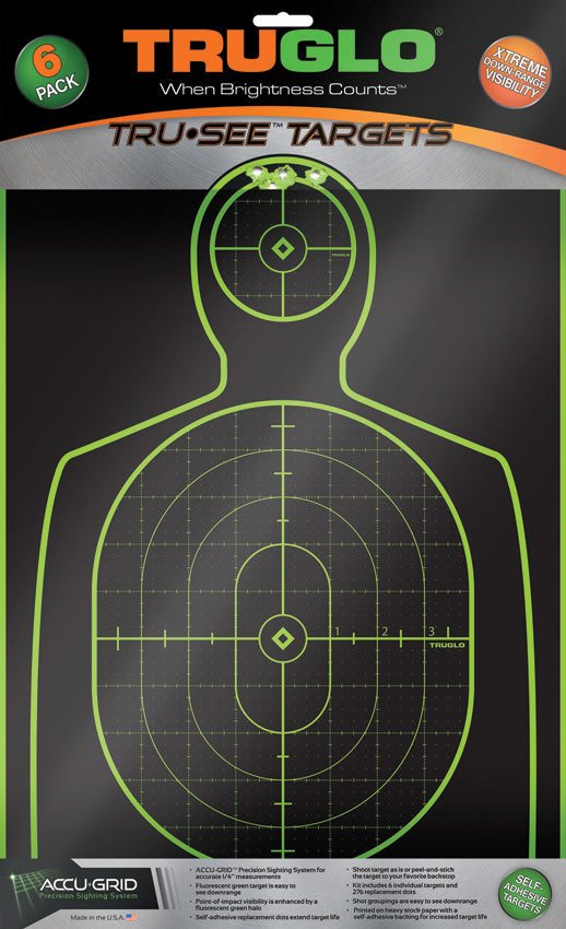 Tru-See Handgun Target 6pk TG13A6