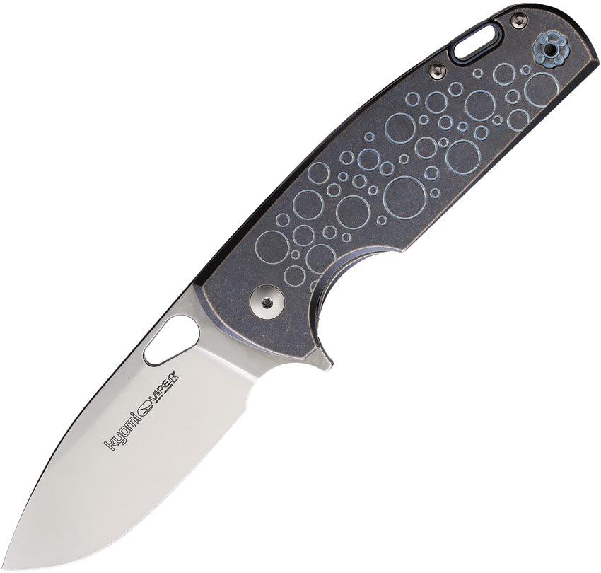 Kyomi Framelock Blue Circles V5933RBL