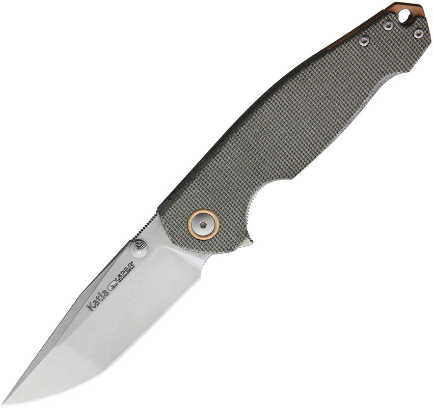Katla Linerlock Green Micarta V5982CG