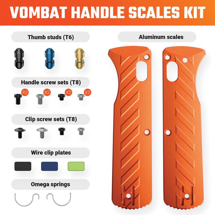 Vombat Handle Scale Kit Org X0137