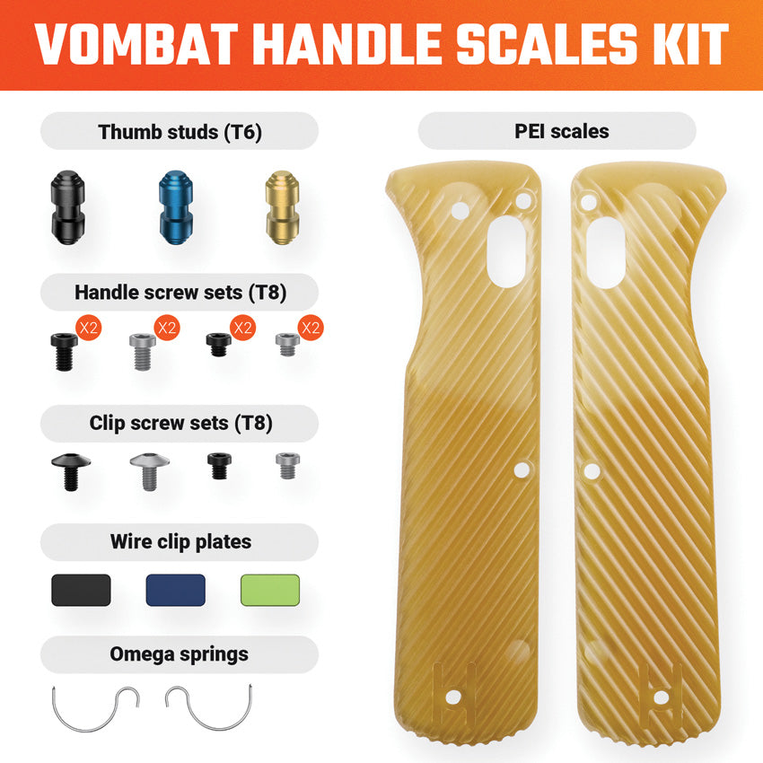 Vombat Handle Scale Kit PEI X0138