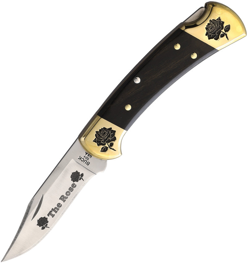 Custom Buck 112 Lockback Rose YH392 112