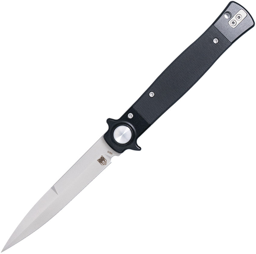 Stiletto Button Lock Blk/Satin CTSTLBLG10BLKSTN
