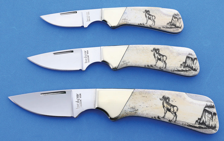 Kershaw Scrimshaw Ram Set.