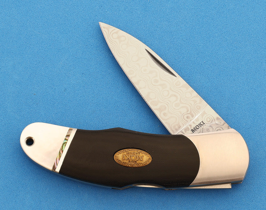Moki Damascus Lockback.