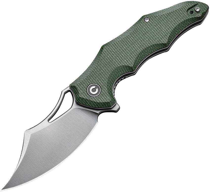 Chiro Linerlock Green micarta C23046-2